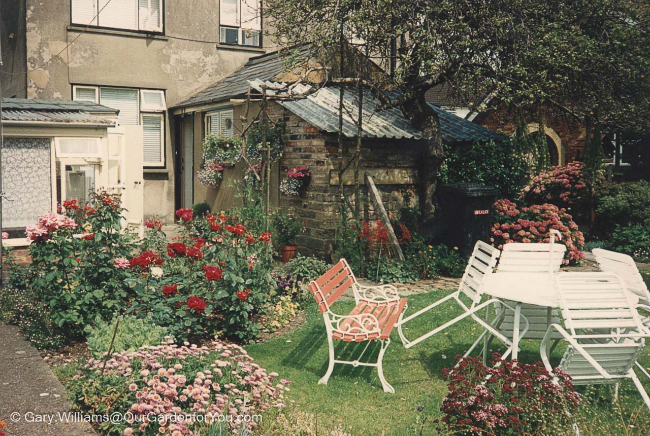 A shot from the 1970's or 80's of the top of the garden now adjoining what we call our Courtyard Patio
