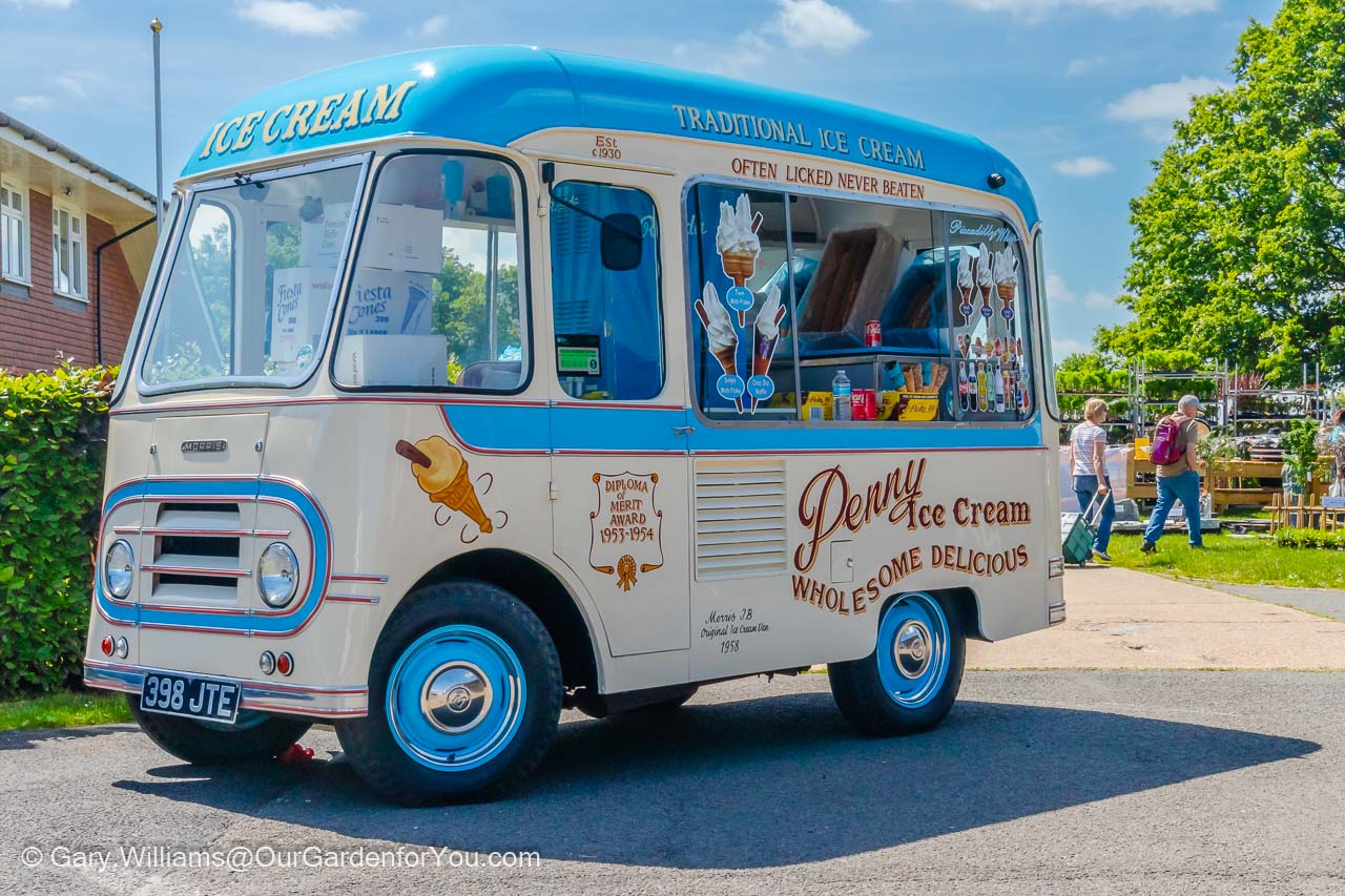 A vintage Ice cream van at the Kent Garden Show
