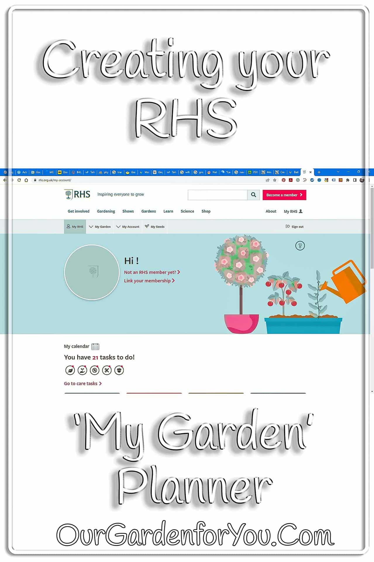 The pin image for our post - Creating your RHS ‘My Garden’ planner