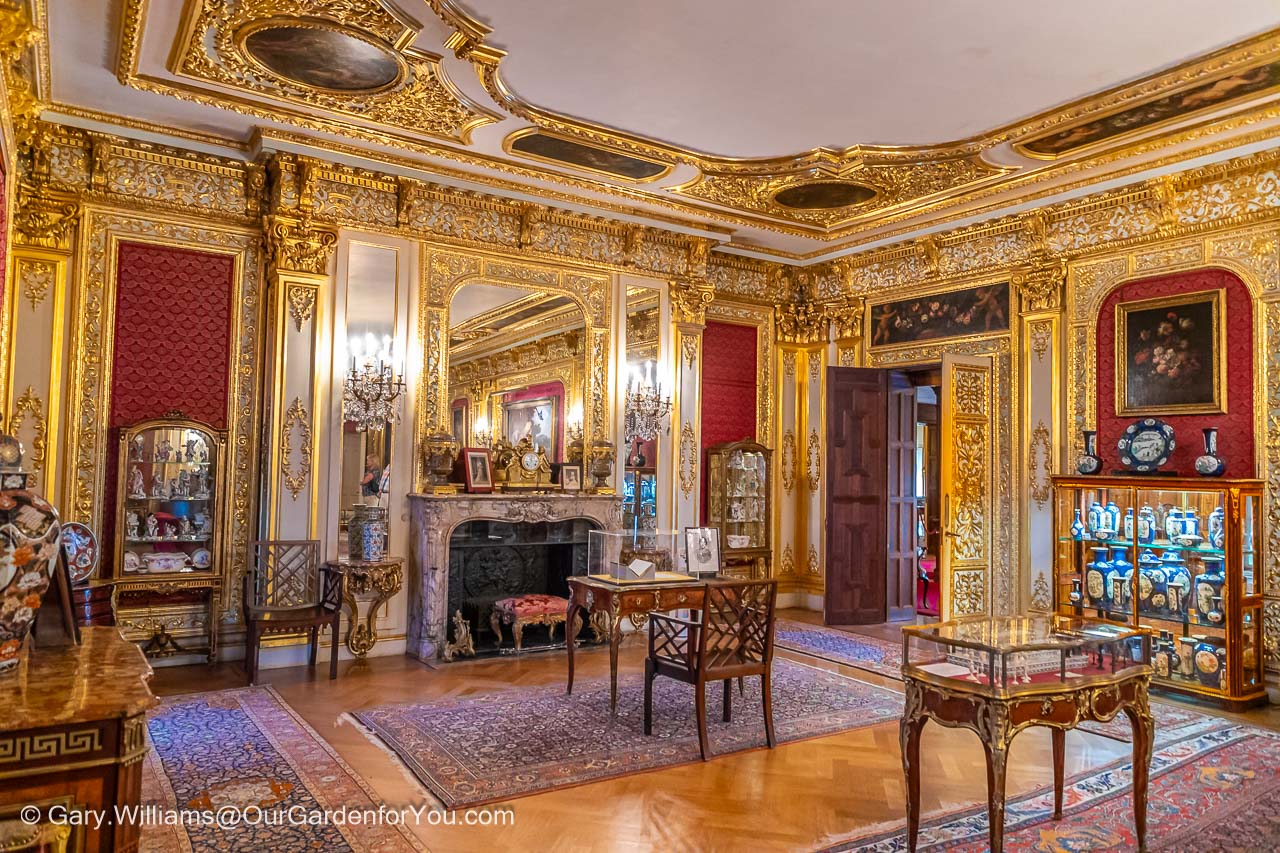 The guilded gold saloon at the nation trusts Polesden Lacey house in surrey, england